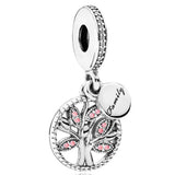 925 Sterling Silver Family Tree Of Life Pendant Beads