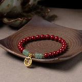 Purple Sand Bracelet Female Blessing Cinnabar Amulet Gift Beads 6mm,8mm Jade