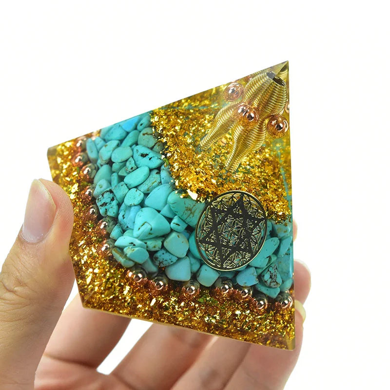 Orgon Pyramid Powerful Orgone Generator Resin Decorative Fengshui Craft