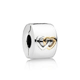 925 Sterling Silver Clip Charm for DIY Bracelet Wedding Gift