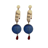 Palm Glass Ball Dangle Earrings Exaggerated Hand Long Drop Earrings