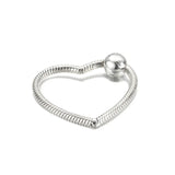 Pan Moments Heart Charm Holder Pendant 925 Sterling Silver Jewelry