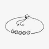925 Silver Pan Charm Snake Bracelet Chain Adjustable DIY Jewelry