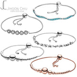 925 Silver Pan Charm Snake Bracelet Chain Adjustable DIY Jewelry