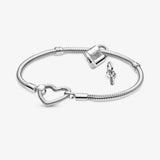 Pando 925 Silver Charm Bracelet Set for Women