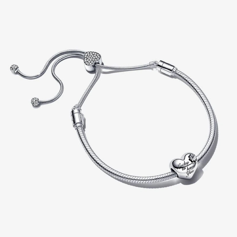 Pando 925 Silver Bracelet Charm Snake Chain for Women