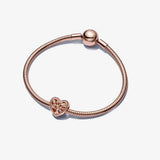 Pando 925 Silver Bracelet Charm Snake Chain Set
