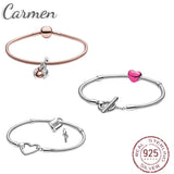 Pando 925 Silver Charm Bracelet Set for Women