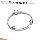 Pando 925 Silver Bracelet Charm Snake Chain for Women DIY Jewelry