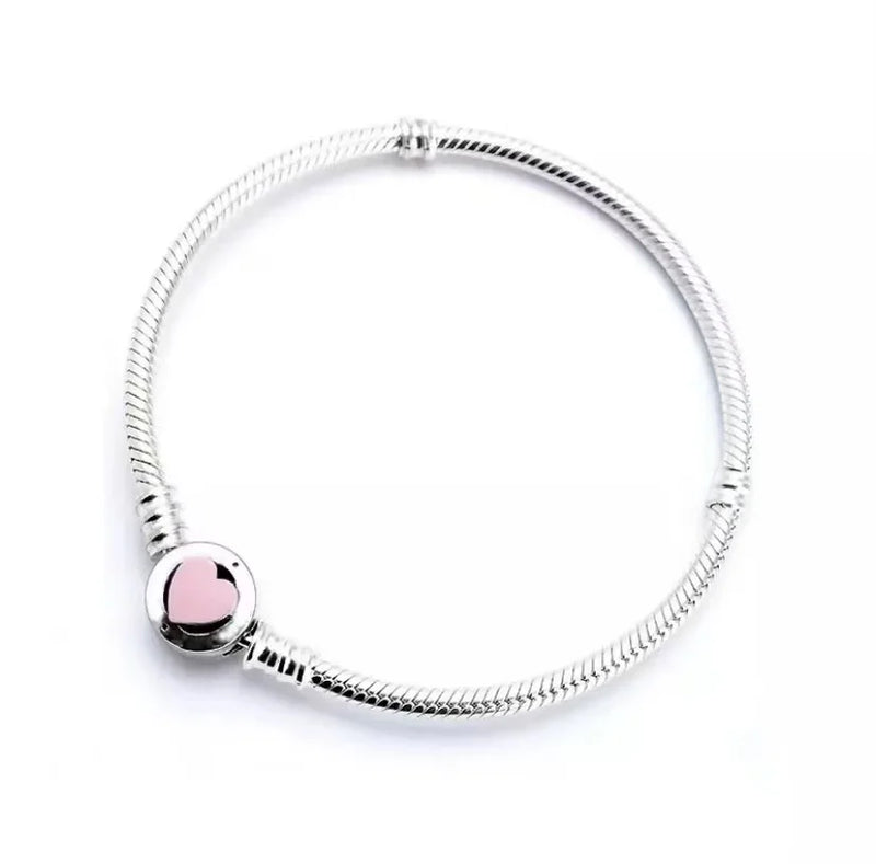 925 Silver Snake Chain Bracelet Charm for Women