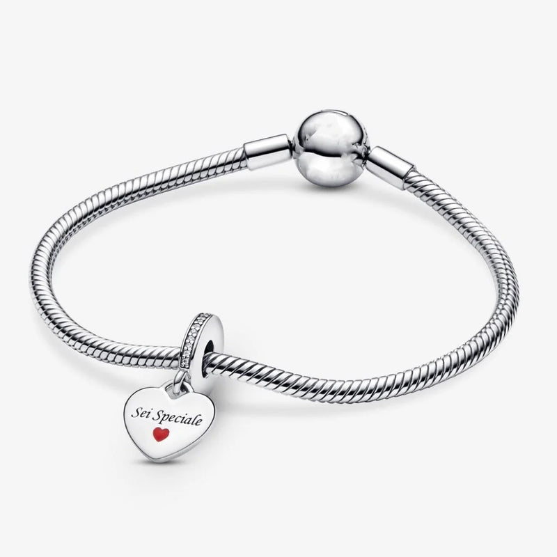 Pando 925 Silver Bracelet Charm Snake Chain for Women