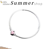 925 Silver Snake Chain Bracelet Charm for Women