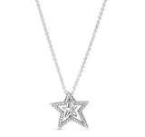 Sterling Silver Asymmetric Star Necklace for Women