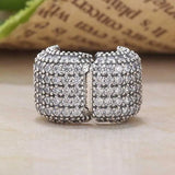Barrel Crystal Clip Stopper Beads for Charm Bracelet Bangle