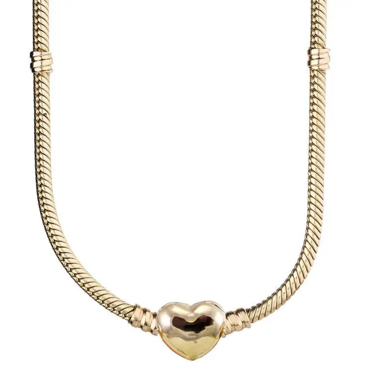 925 Sterling Silver Snake Chain Necklace with Ball Clasp