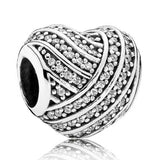 Mother & Son Bond Crystal Charm for Europe Bracelet 925 Silver DIY Jewelry