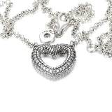 Open Heart Collier Necklace, 925 Sterling Silver Charm Bracelet DIY Jewelry