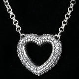 Open Heart Collier Necklace, 925 Sterling Silver Charm Bracelet DIY Jewelry