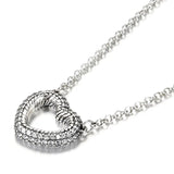 Open Heart Collier Necklace, 925 Sterling Silver Charm Bracelet DIY Jewelry
