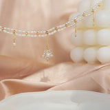 Women's Stars & Crystals Pendant Necklace, Christmas Jewelry