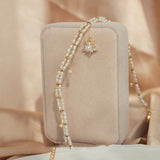 Women's Stars & Crystals Pendant Necklace, Christmas Jewelry