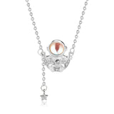 Moonstone Astronaut Necklace - 925 Sterling Silver Pendant