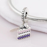 Enamel Celebration Cake Pendant Beads for Charm Bracelet
