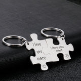 Puzzle Key Chain Anniversary Gift Couple Keychain Jewelry for Women