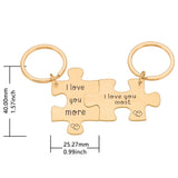 Puzzle Key Chain Anniversary Gift Couple Keychain Jewelry for Women