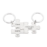 Puzzle Key Chain Anniversary Gift Couple Keychain Jewelry for Women