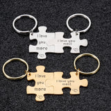 Puzzle Key Chain Anniversary Gift Couple Keychain Jewelry for Women