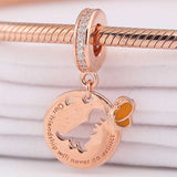 Rose Dino & Yellow Enamel Butterfly Beads for 925 Silver Bracelet