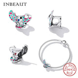 Rabbit Ear Magic Hat 925 Silver Bracelet Bead & Clock Charm for DIY Bracelet