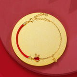 Rabbit Year Sterling Silver Red Rope Bracelet Female Life Year
