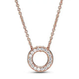 Radiant Hearts Forever Crystal Necklace 925 Sterling Silver Bead Charm Jewelry