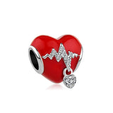 925 Silver Dentist Nurse Heart Pendant for Bracelet Necklace DIY Jewelry
