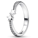 Sterling Silver Star Ring Herbarium Crown Tiara Cluster Timeless Wish Bar Gift