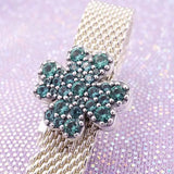 Four-Leaf Clover Crystal Clip Beads 925 Silver Charm Bracelet DIY Jewelry