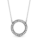 Rose Hearts Collier Necklace 925 Sterling Silver Bead Charm Bracelet
