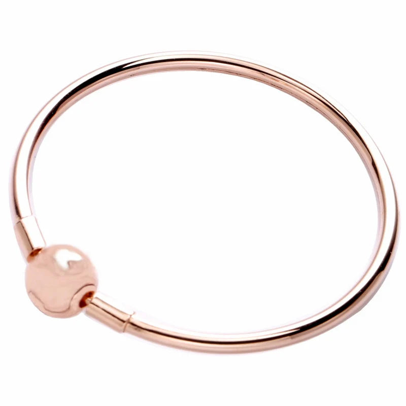 925 Sterling Silver Rose Clasp Clip for Bracelet Bangle Charm