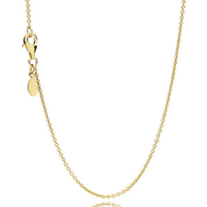 Rose Silver Shine Anchor Chain Necklace for 925 Sterling Silver Charm