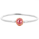 Sterling Silver Openwork Hearts Clasp Bracelet
