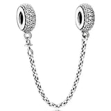 Rose Pave Crystal Beads for 925 Sterling Silver Bracelet DIY
