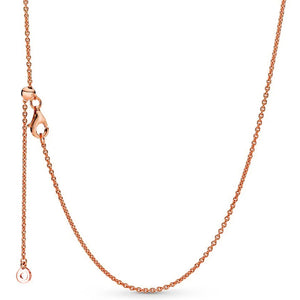 Rose Signature Link Chain Necklace 925 Sterling Silver
