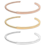 Rose & Silver Logo Signature I-D Bracelet Bangle