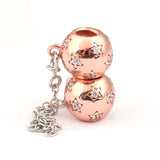 Rose Starry Night Crystal Safety Chain Beads for 925 Sterling Silver Charm Brace