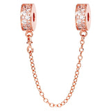 Elegant Starry Night Safety Chain Charm for 925 Silver Bracelet