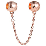 Elegant Starry Night Safety Chain Charm for 925 Silver Bracelet