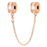 Elegant Starry Night Safety Chain Charm for 925 Silver Bracelet