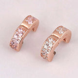 Rose Shining Clip Lock Stopper Beads for 925 Silver Bracelet Bangle